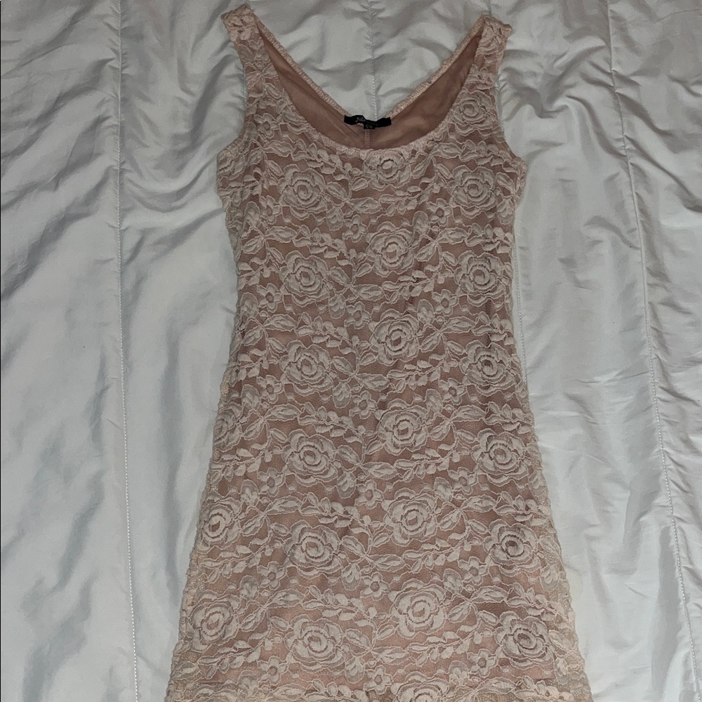 Jump Pink Lace Mini Dress